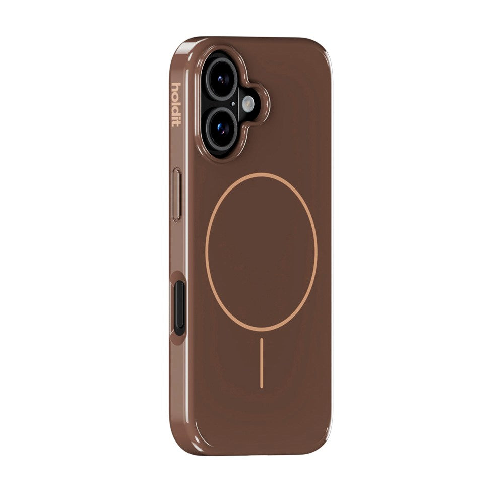 Holdit iPhone 16 Mono Case - MagSafe Compatible - Chocolate / Beige