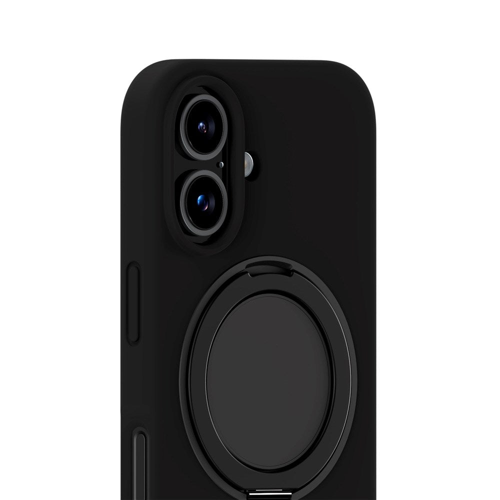iPhone 16 Holdit Silicone Stand Case - Black