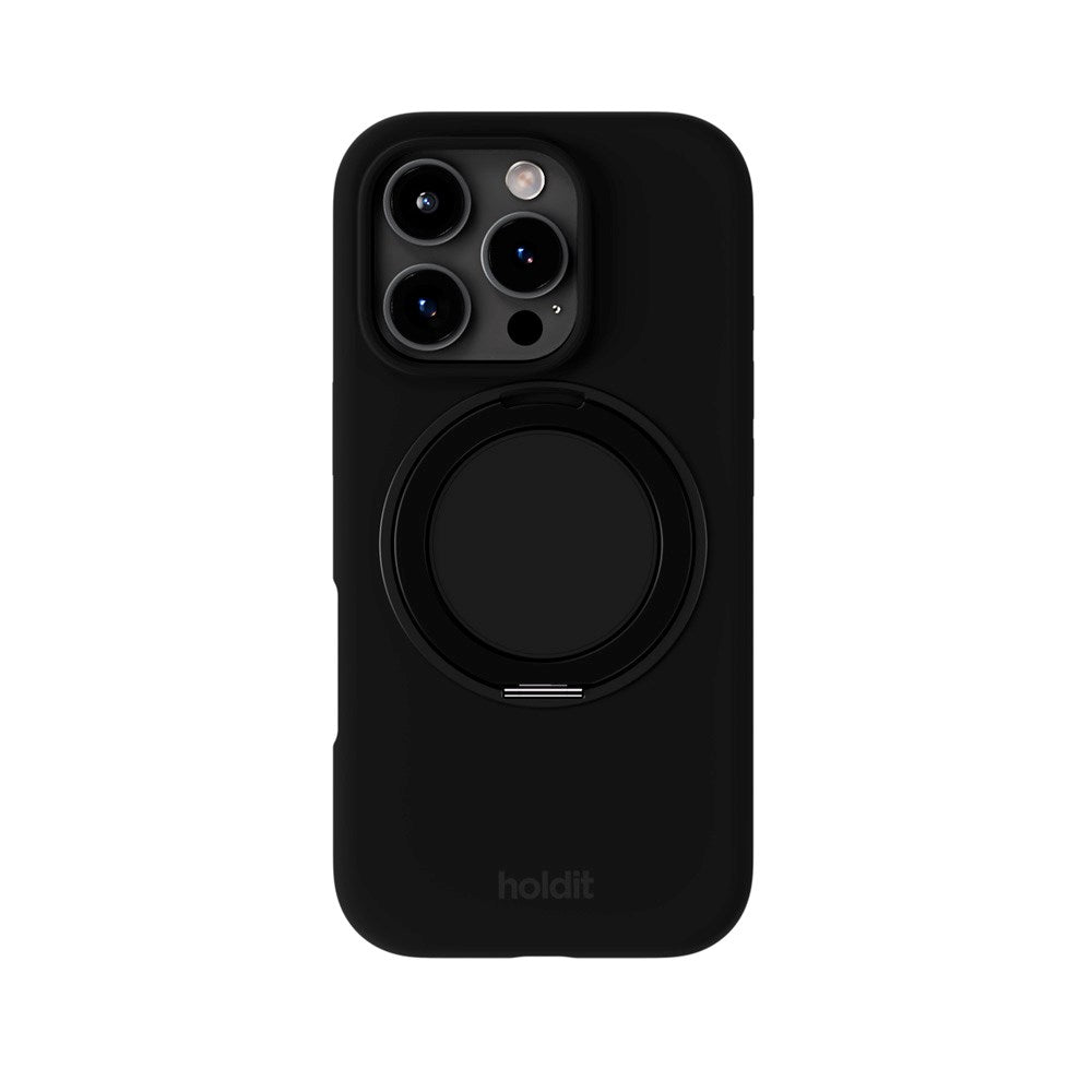 iPhone 16 Pro Holdit Silicone Stand Case - Black