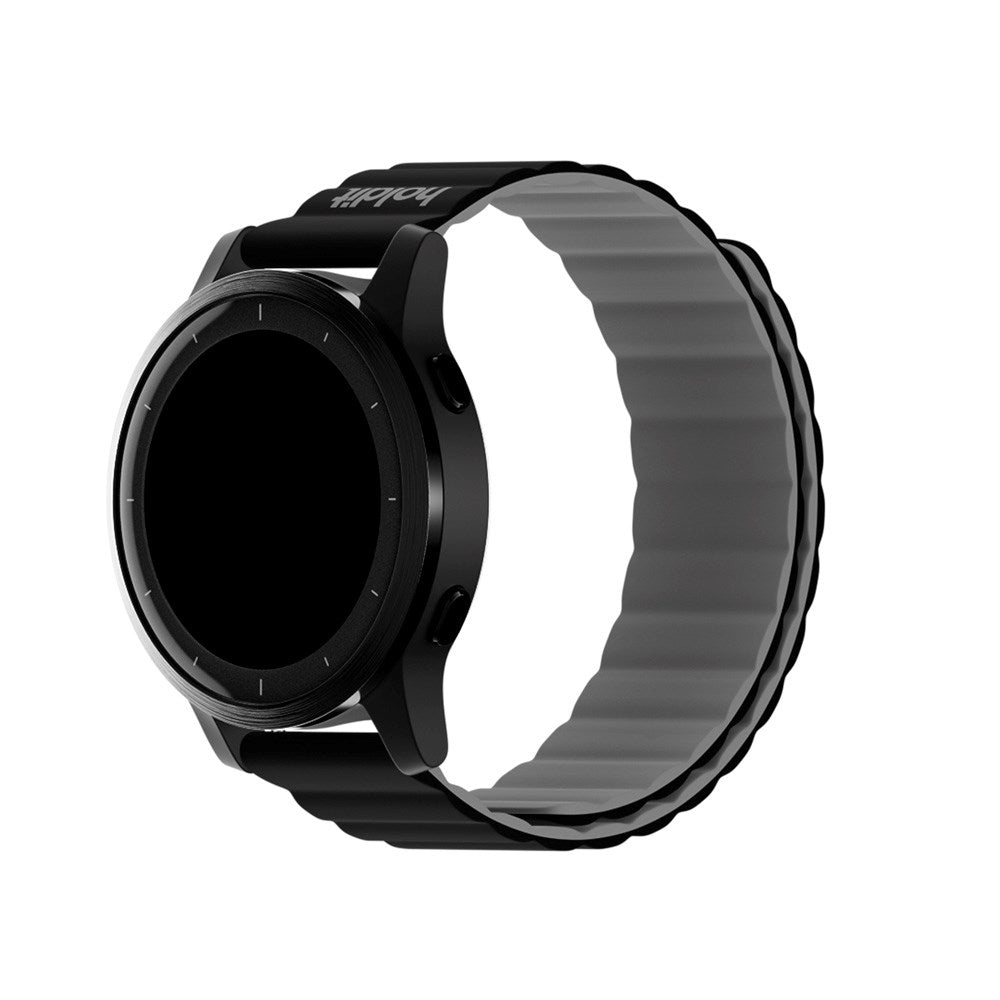 Universal Holdit Silicone Magnet Strap (22mm) - Black / Gray