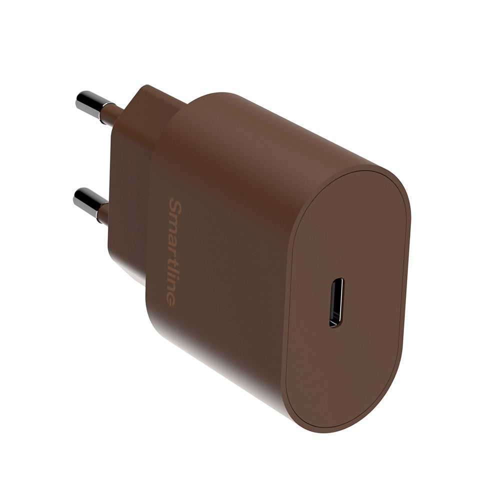 Smartline 20W Wall Charger with 1 x USB-C – Brown