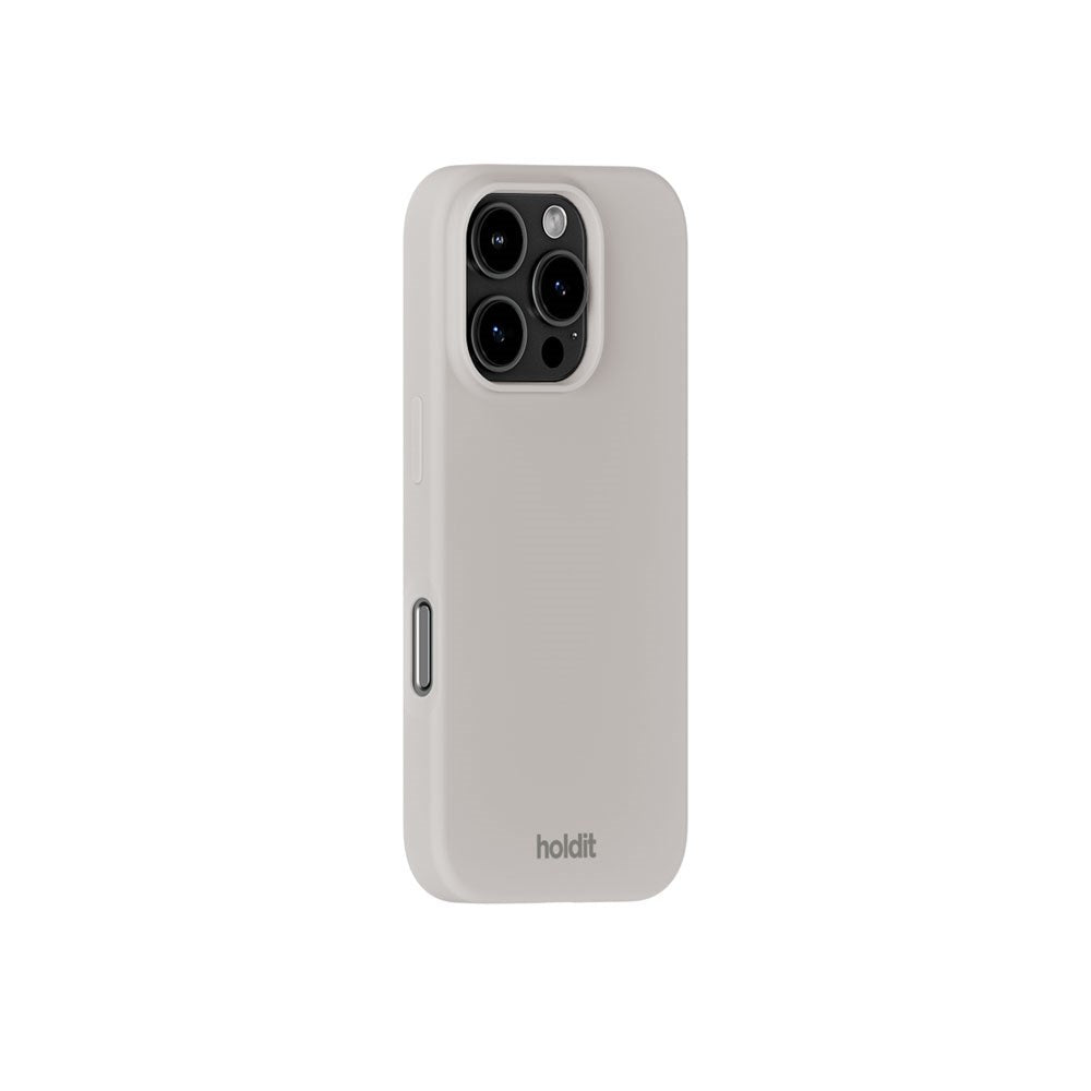 iPhone 16 Pro Holdit Soft Touch Silicone Case - Wool Gray