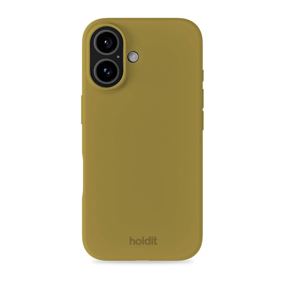 iPhone 16 Holdit Soft Touch Silicone Case - Warm Olive