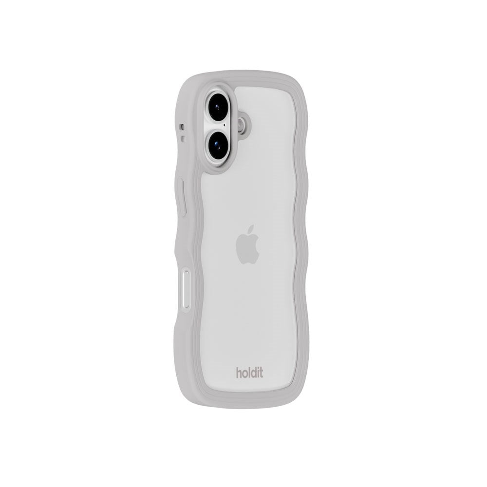 iPhone 17 Holdit Wavy Case - Wool Grey / Transparent
