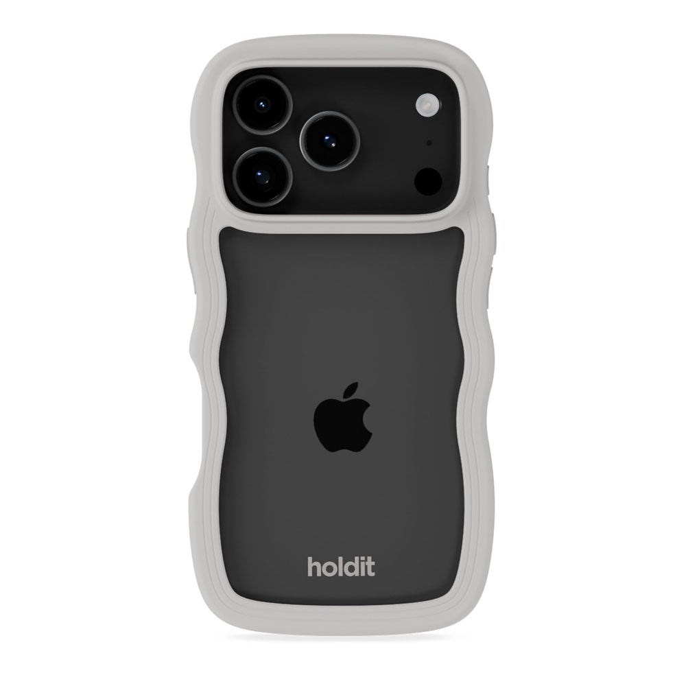 iPhone 17 Pro Holdit Wavy Case - Wool Grey / Transparent