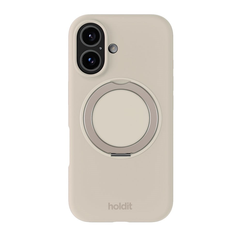 iPhone 16 Holdit Silicone Stand Case - Light Beige