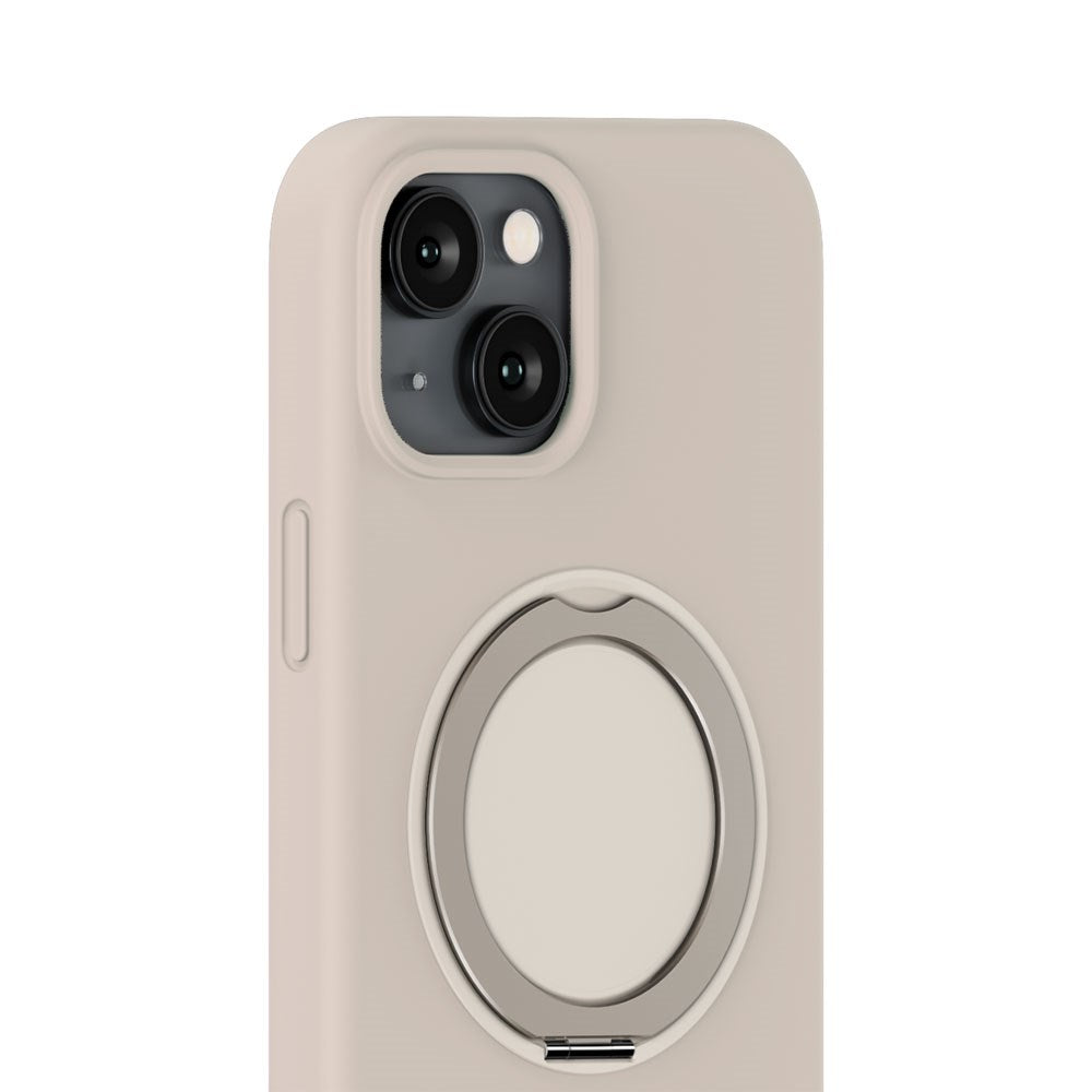iPhone 16e / 15 Holdit Silicone Stand Case - Light Beige
