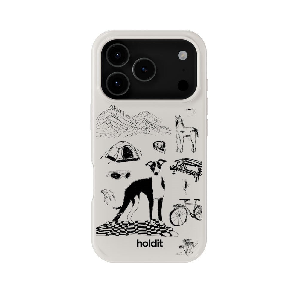 iPhone 18 Pro Max / 17 Pro Max Holdit Graphic Print Case - Wool Gray