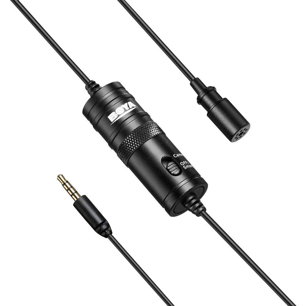 BOYA BY-M1 Clip-On Microphone with 3.5mm Mini Jack - 6m - Black