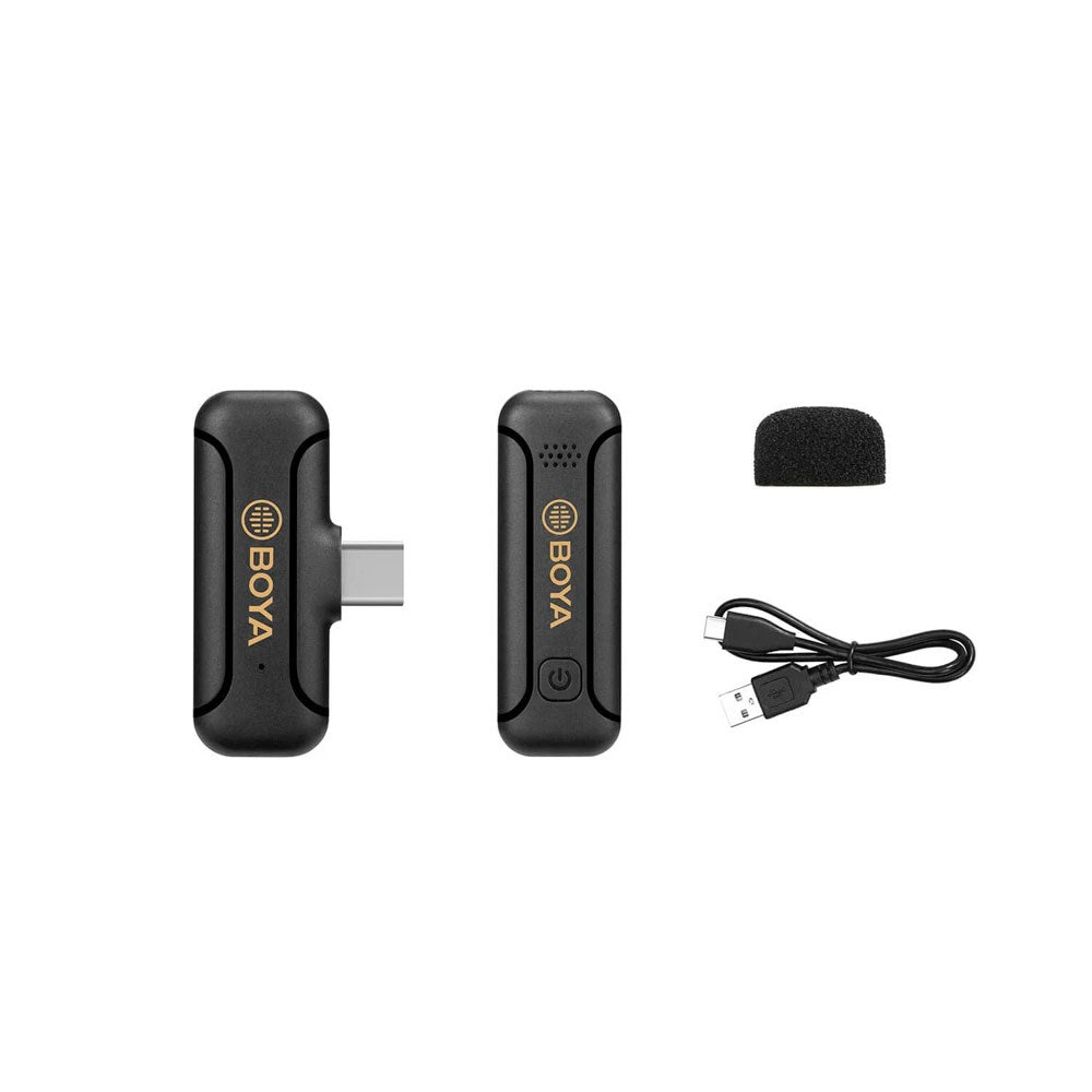 BOYA BY-WM3 Wireless Microphone Set with USB-C - Black