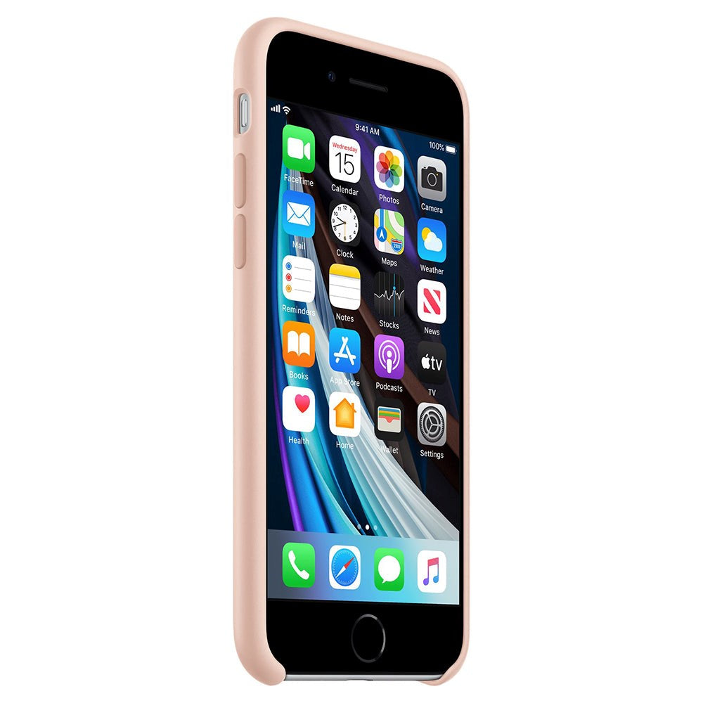 Original Apple iPhone SE (2022 / 2020) / 8 / 7 Silicone Case - Chalk Pink (MN6G3ZM/A)