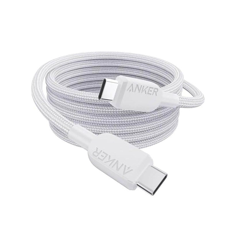 Anker USB-C to USB-C 240W Nylon Charging Cable - 1.8m - White