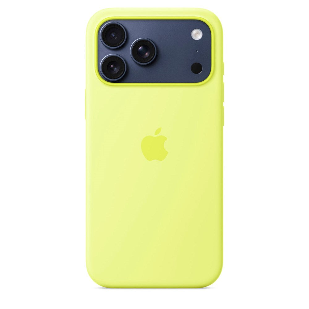 Original Apple iPhone 17 Pro Max Silicone Case - MagSafe Compatible - Neon Yellow (MGFM4ZM/A)