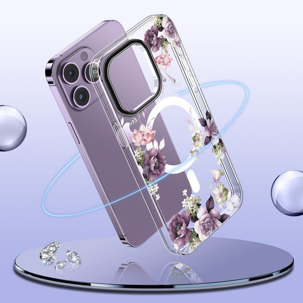iPhone 15 Plus Tech-Protect MagMood Case - MagSafe Compatible - Spring Floral