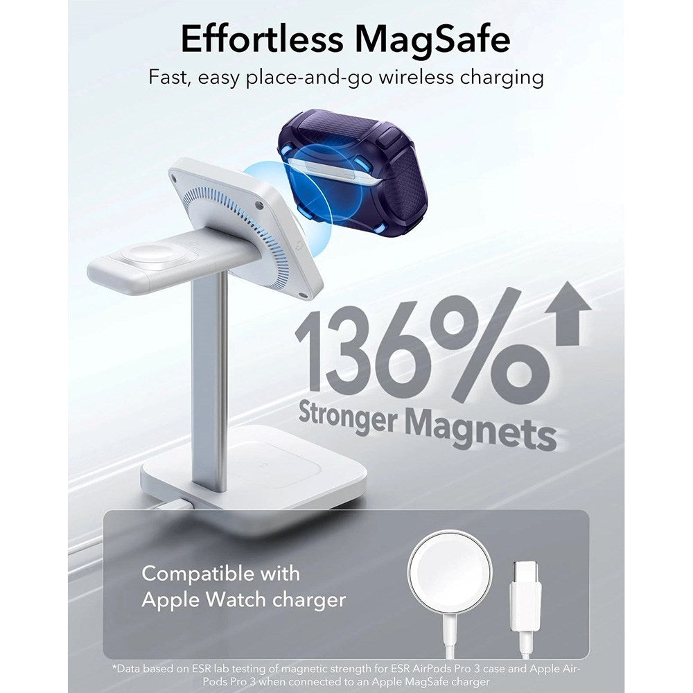 ESR AirPods Pro (3rd gen.) Cyber FlickLock Case with Carabiner - Purple