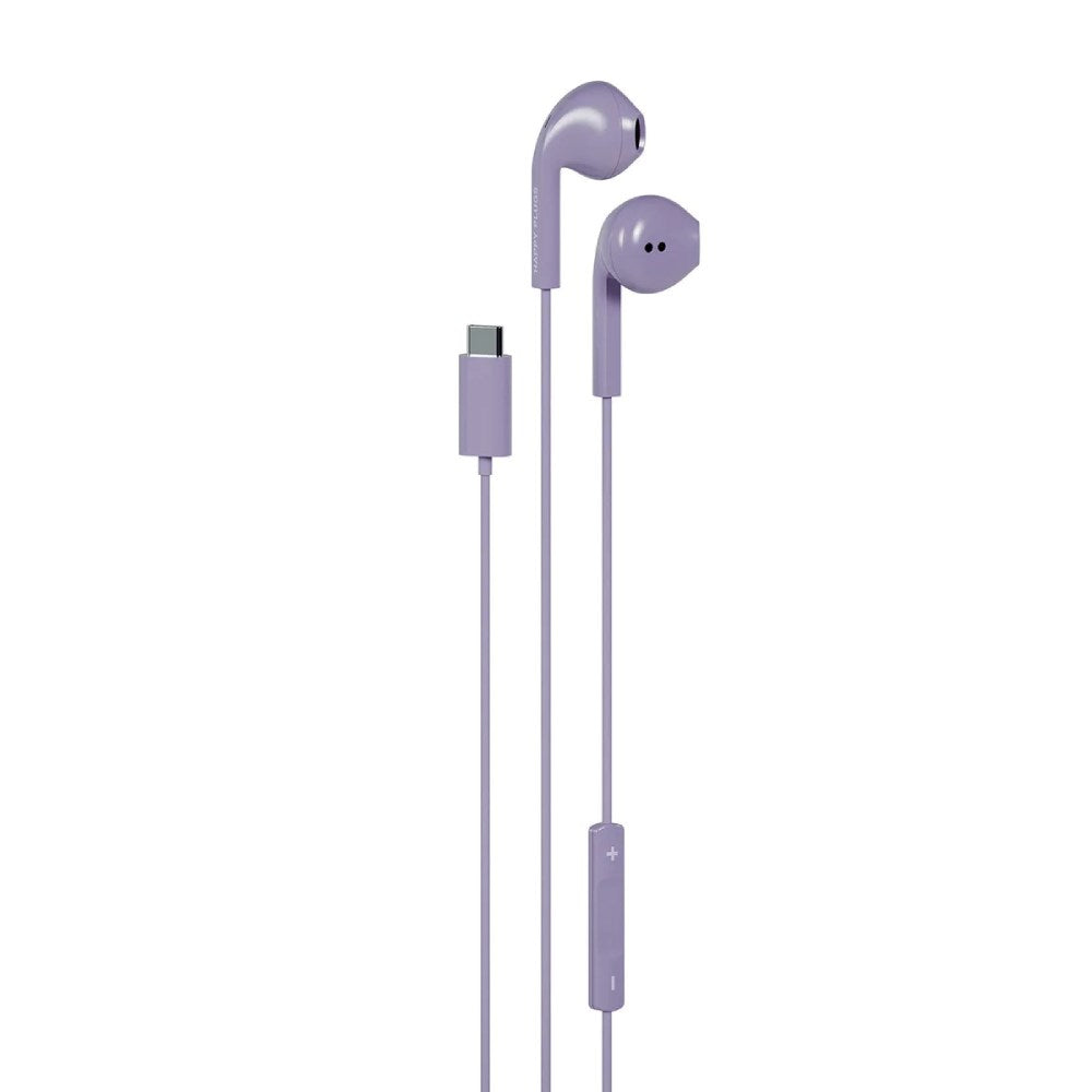 Happy Plugs Headphones with USB-C - In-Ear - Purple
