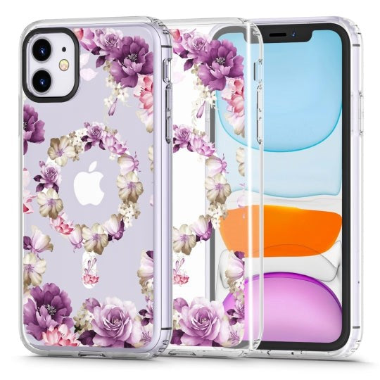 iPhone 11 Tech-Protect MagMood Case - MagSafe Compatible - Rose Floral