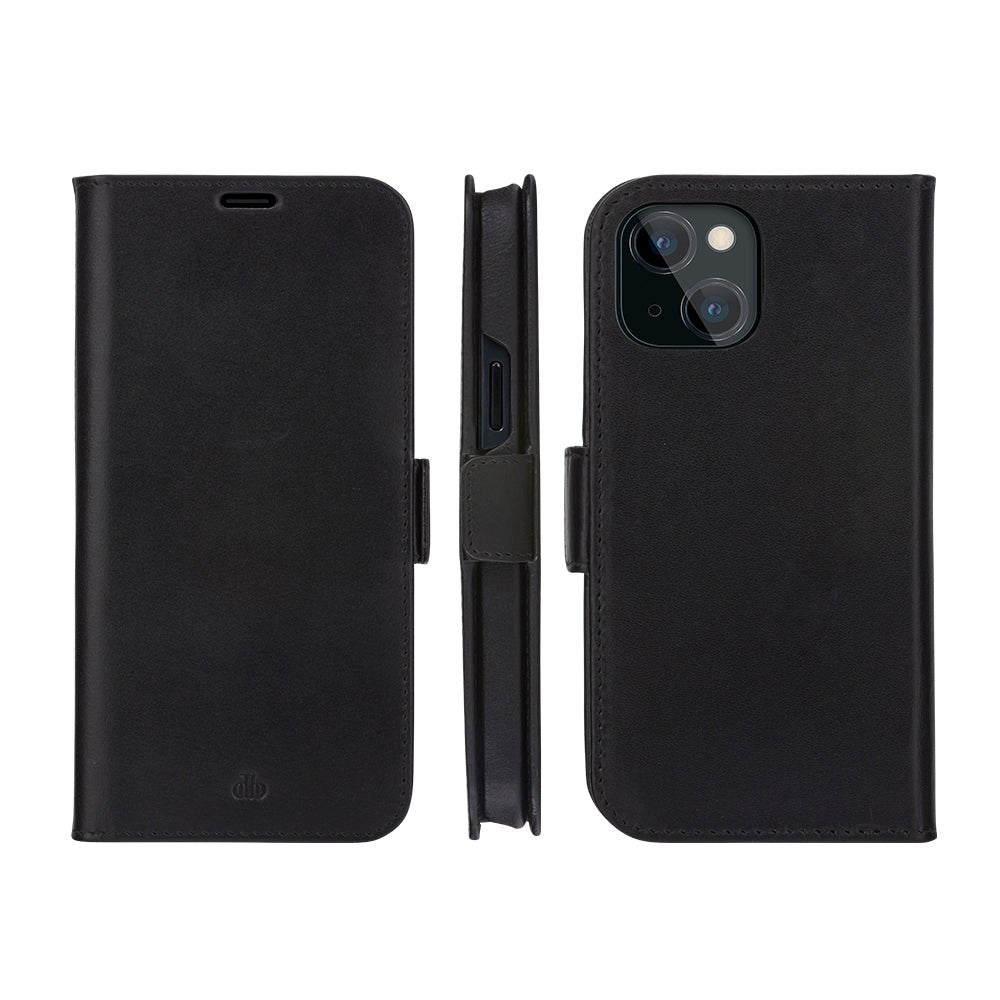 iPhone 13 Mini dbramante1928 Lynge Genuine Leather Magnet Case - Black
