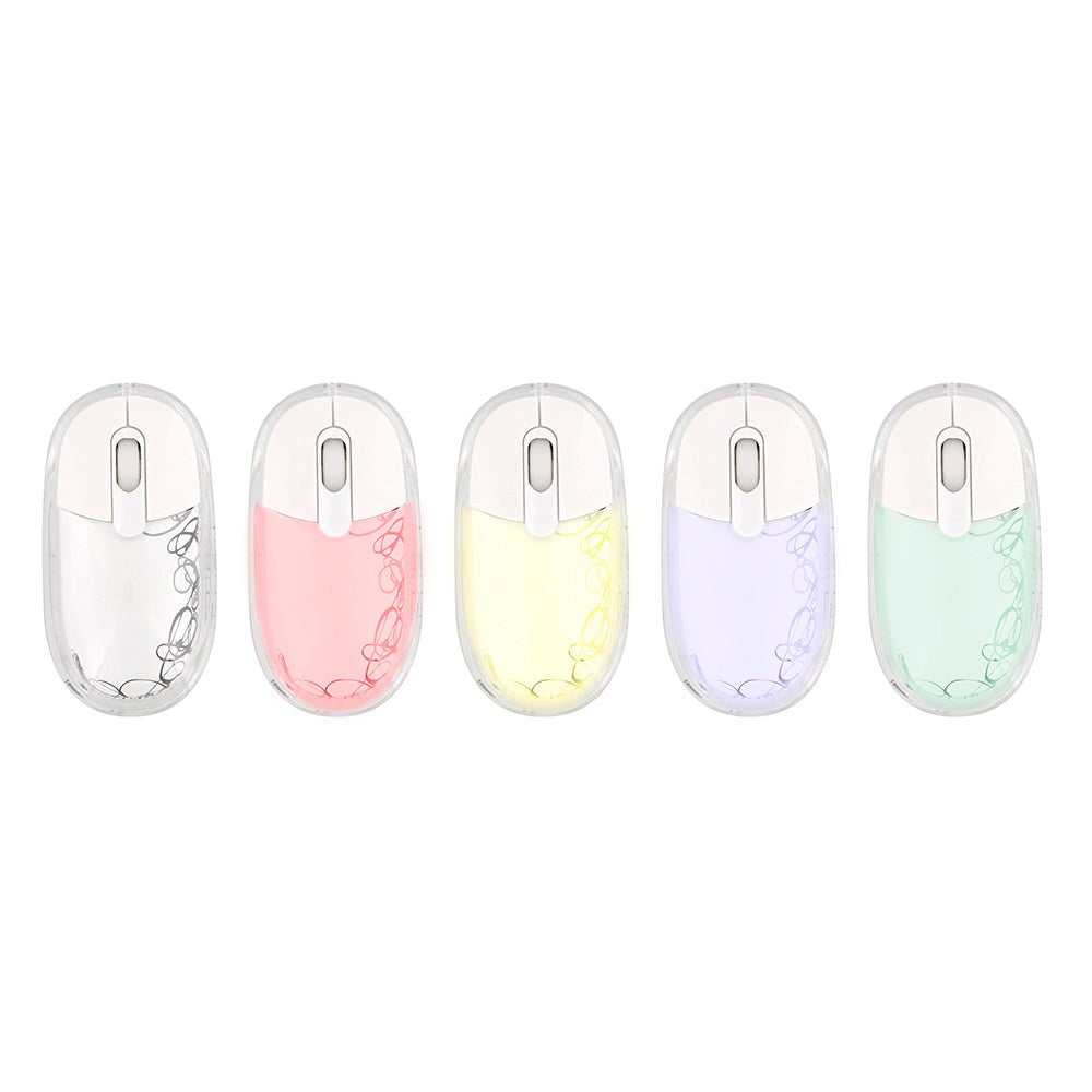 T'NB Souris Sans File Wireless USB-A Mouse w. Light - Transparent / Multi