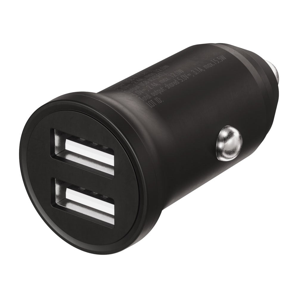 X2O 12W Dual Car Charger USB-A - Black