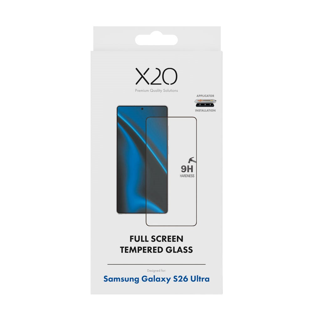 Samsung Galaxy S26 Ultra X2O 9H Full Fit Tempered Screen Protector Glass - Transparent