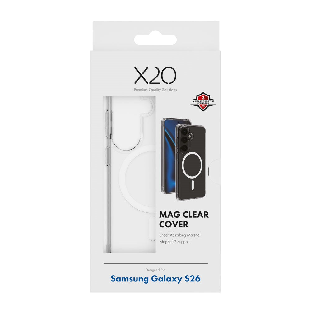 Samsung Galaxy S26 X2O Mag Clear Case - MagSafe Compatible - Transparent