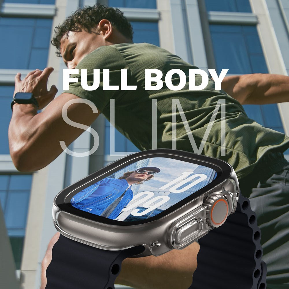 PanzerGlass Apple Watch Ultra 3/2/1 (49mm) Snappie Full Body Slim Case with Built-in Screen Protector - Transparent