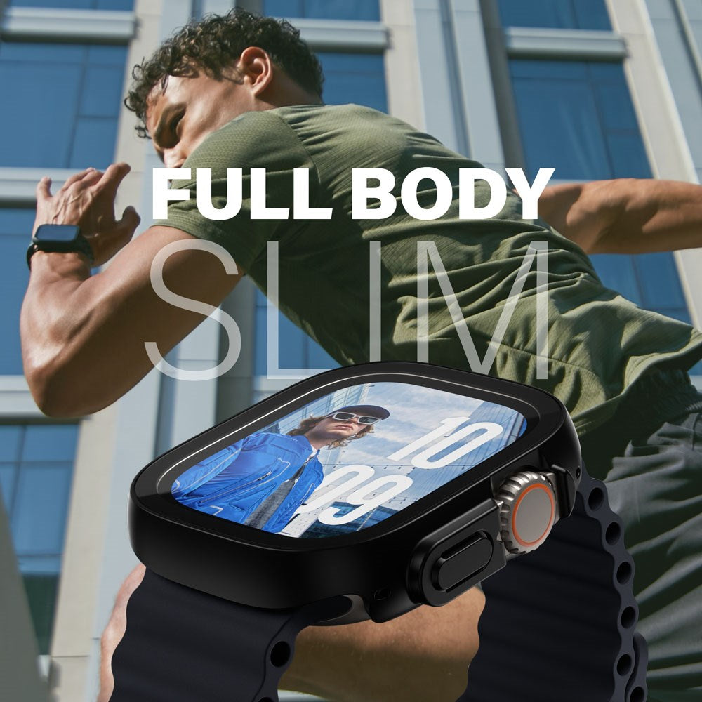 PanzerGlass Apple Watch Ultra 3/2/1 (49mm) Snappie Full Body Slim Case with Built-in Screen Protector - Black