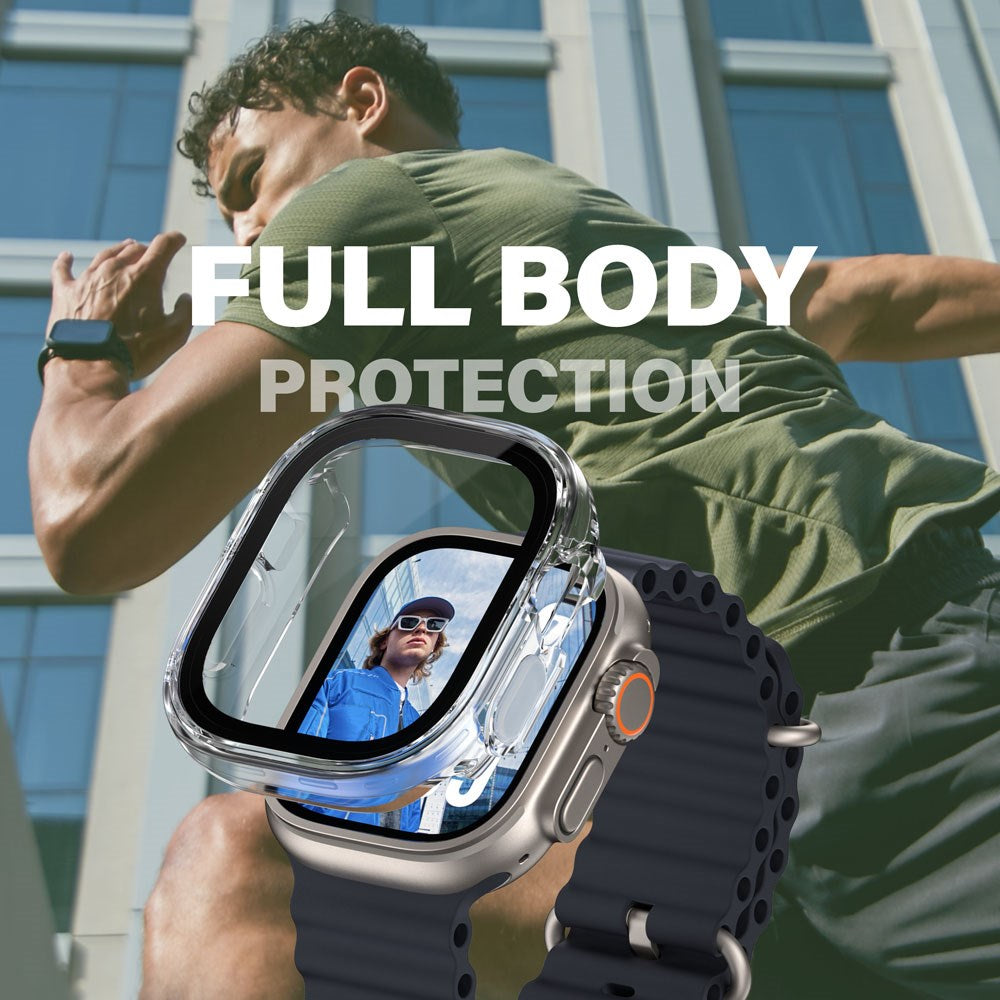PanzerGlass Apple Watch Ultra 3/2/1 (49mm) Snappie Full Body Case with Built-in Screen Protector - Transparent