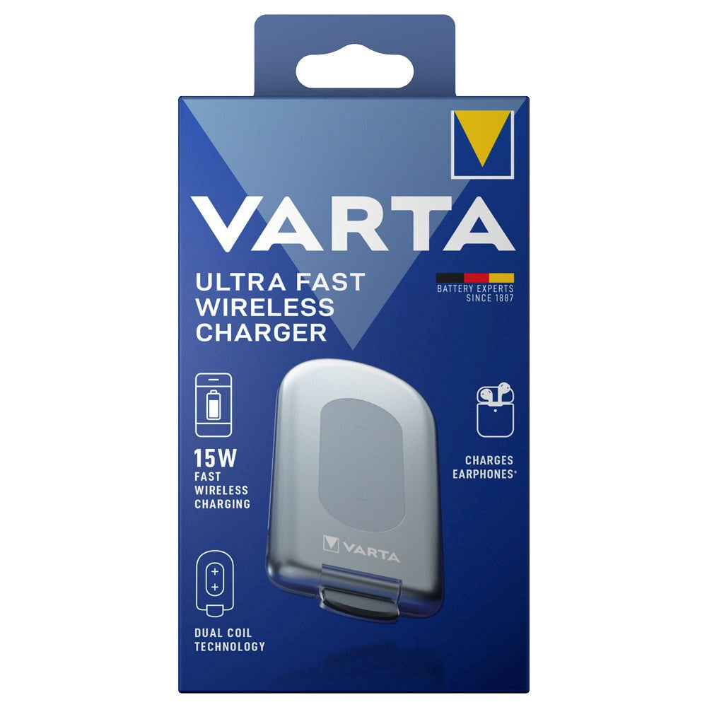 Varta Wireless Charger 15W - Silver / Grey