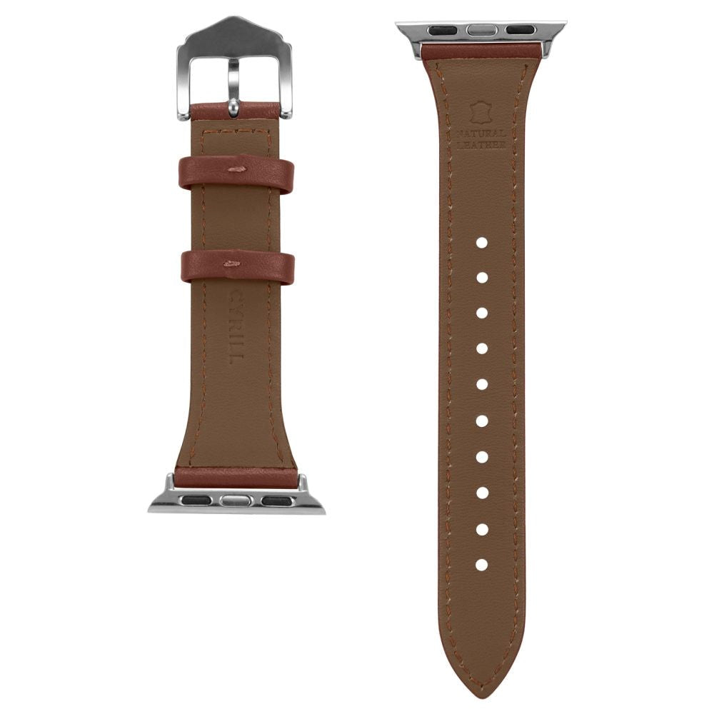 Apple Watch (38/40/SE/41/42mm) Cyrill Leather Strap - Classic Look - Brown