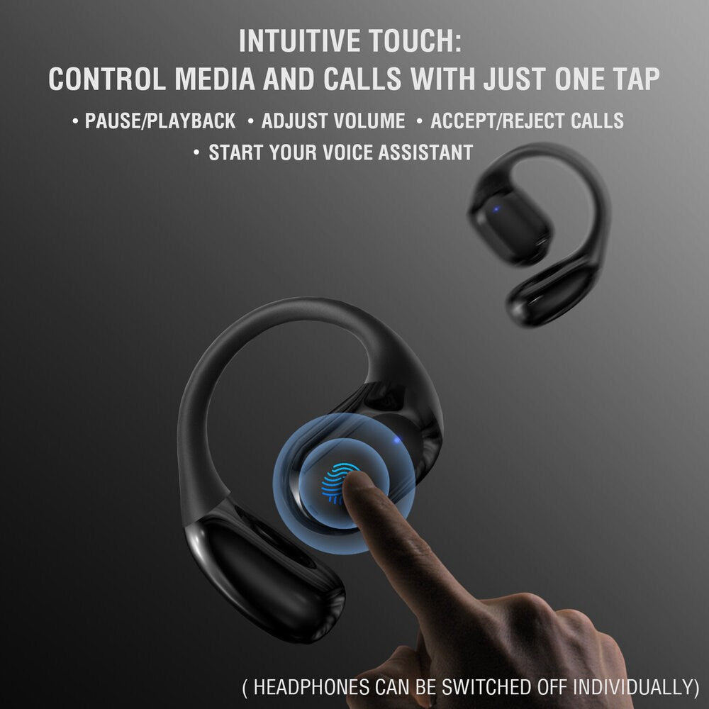 4smarts True Wireless SkyBuds Sport Headphones - Open-Ear - Black