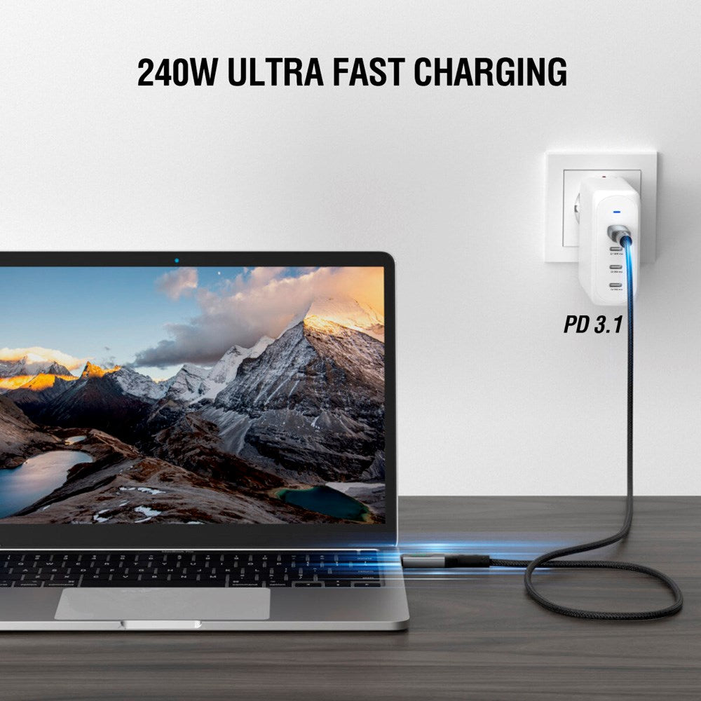 4smarts DigitCord Enterprise USB-C Cable 240W - 1.5m - Black