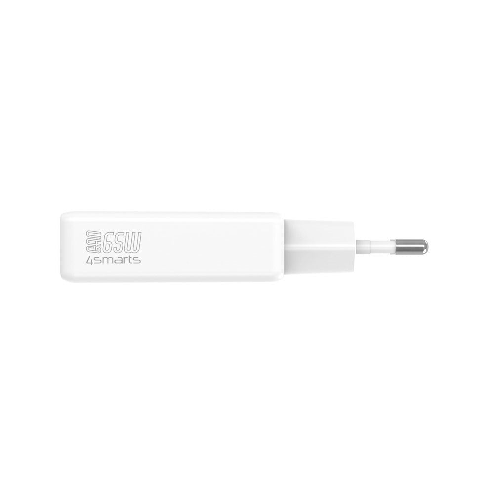 4smarts PDPlug Slim 65W Wall Charger with 2 x USB-C - White