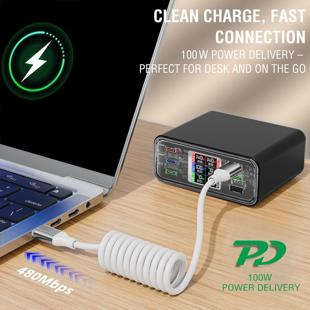 4smarts 100W USB-C to USB-C Cable - 50cm - White