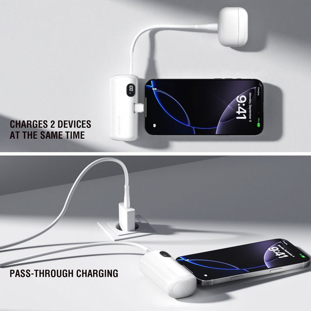 4smarts PicoFold 5000mAh Powerbank 22.5W with USB-C - White