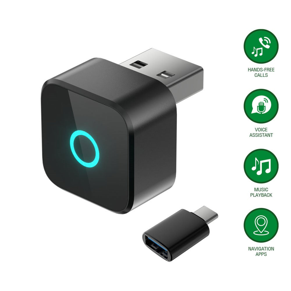 4smarts 2-in-1 Wireless Adapter for Apple CarPlay & Android Auto – Black