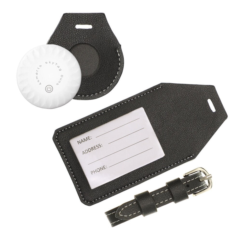4smarts SkyTag GPS Tracker incl. Luggage Tag - Apple Find My & Android Find Hub - White / Black