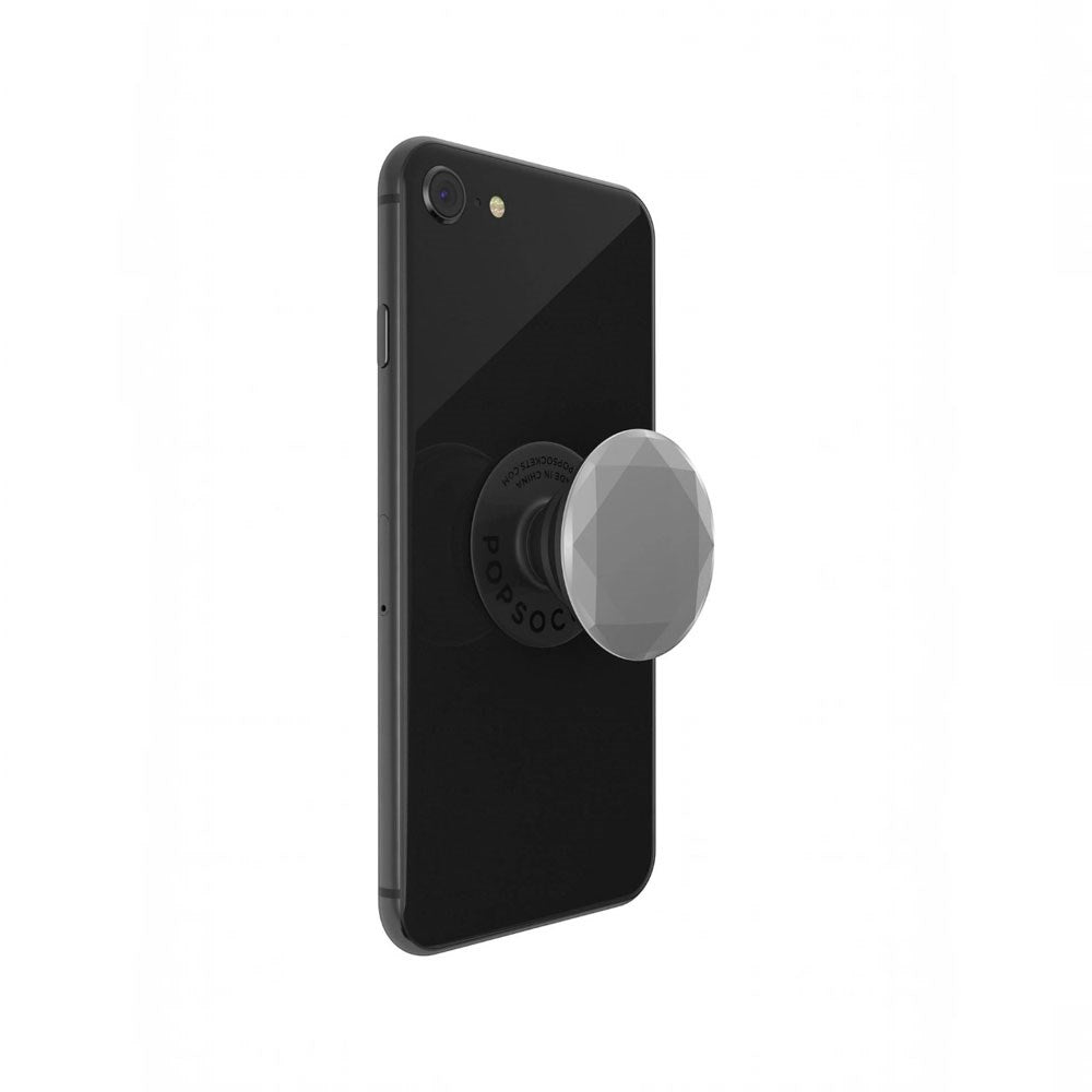 POPSOCKETS PopGrip Removable Grip with Stand Function - Metallic Diamond Silver
