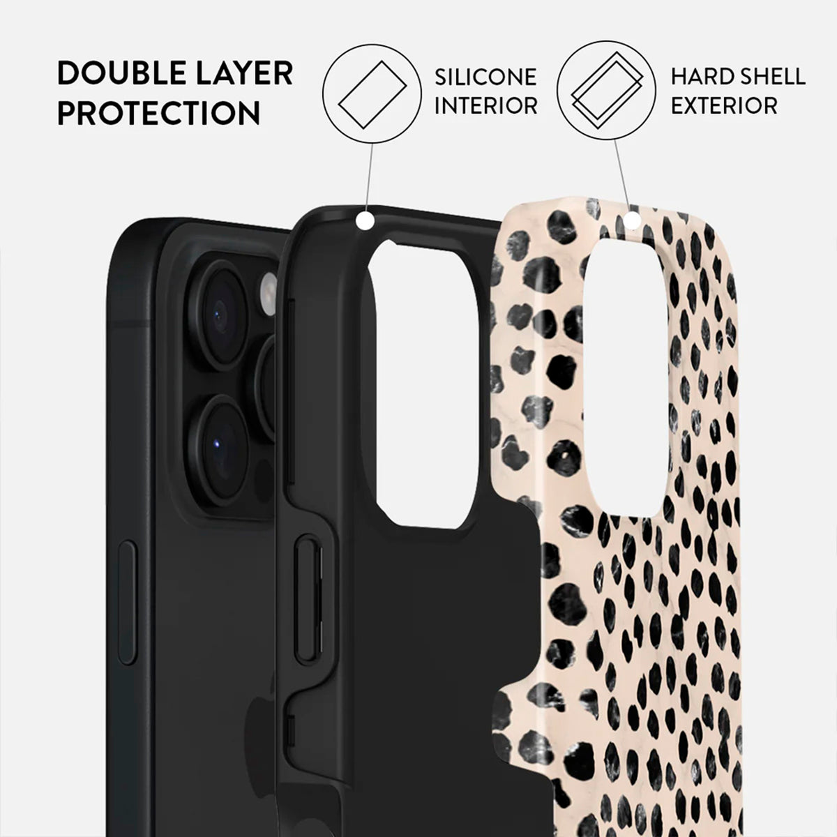 iPhone 16 Pro Burga Tough Fashion Cover - MagSafe Compatible - Almond Latte