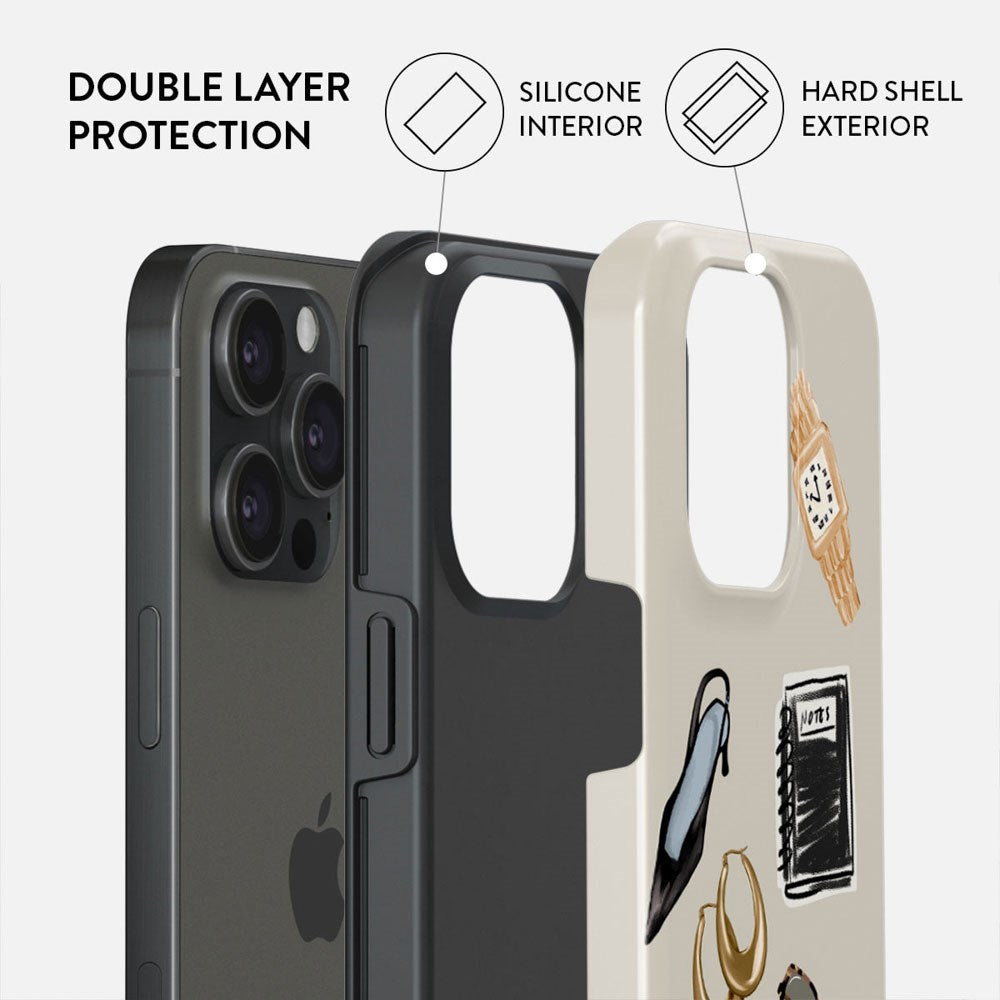 Burga iPhone 15 Pro Tough Fashion Case - Boss Babe