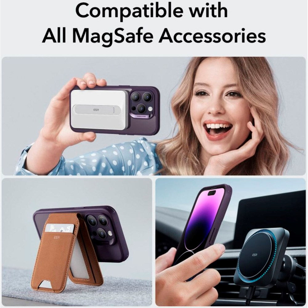 ESR iPhone 14 Pro Classic Hybrid Case - MagSafe Compatible - Transparent / Purple