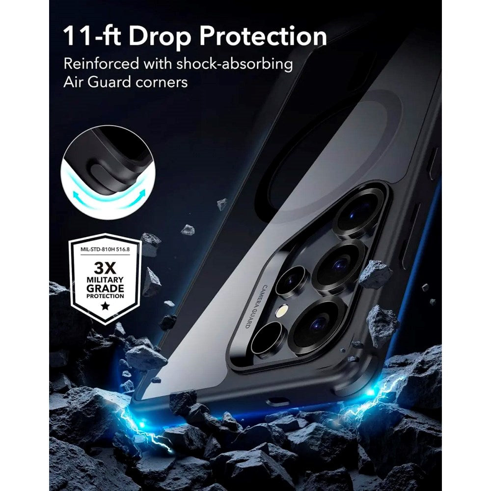 ESR Samsung Galaxy S25 Ultra Classic Hybrid Case - MagSafe Compatible - Transparent / Black