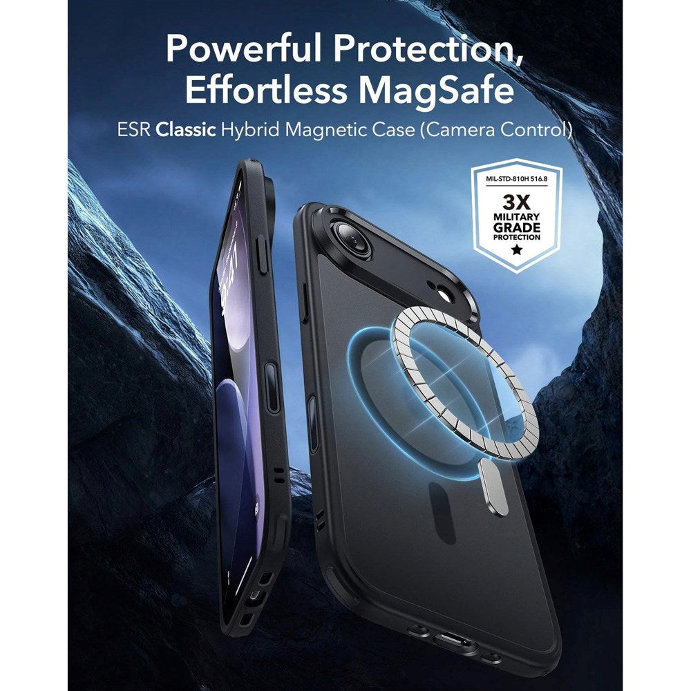 ESR iPhone Air Classic Hybrid Case with Camera Control Button - MagSafe Compatible - Matte Black
