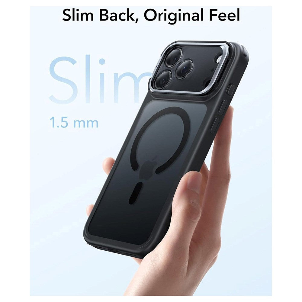 ESR iPhone 17 Pro Max Classic Hybrid Stash Case with Kickstand - MagSafe Compatible - Matte Black