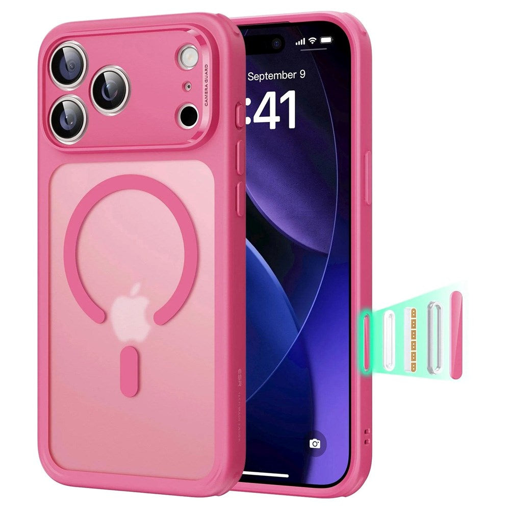 ESR iPhone 17 Pro Classic Hybrid Case with Camera Control Button - MagSafe Compatible - Matte Pink