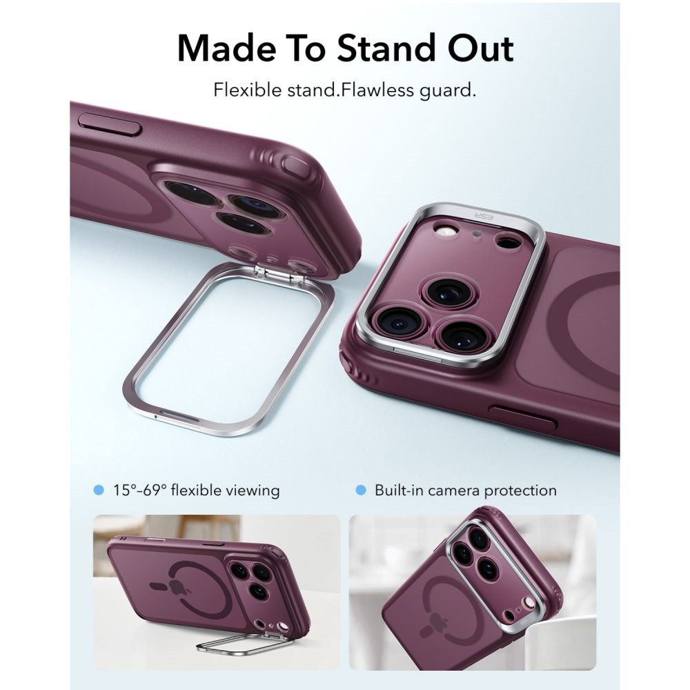iPhone 18 Pro / 17 Pro ESR Classic Hybrid Kickstand Case - MagSafe Compatible - Red
