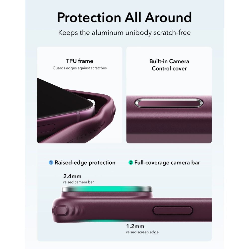 iPhone 18 Pro / 17 Pro ESR Classic Hybrid Kickstand Case - MagSafe Compatible - Red