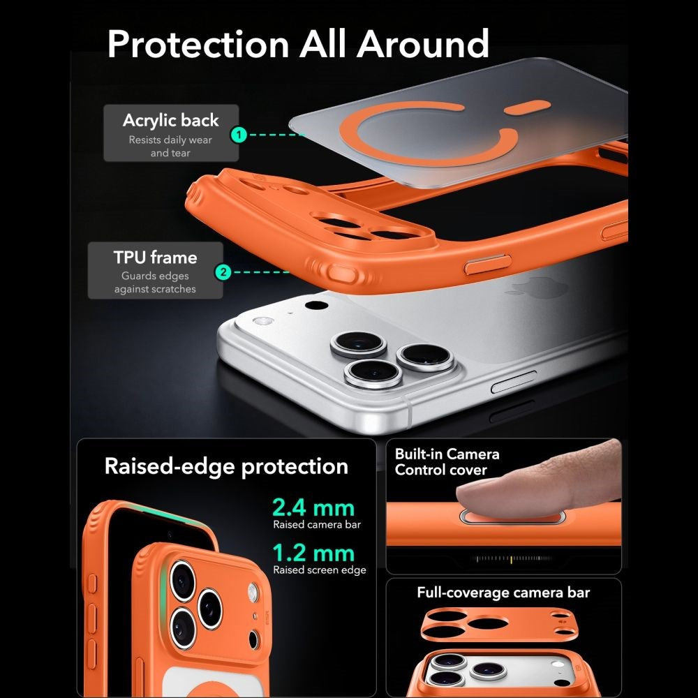 iPhone 18 Pro / 17 Pro ESR Classic Hybrid Case - MagSafe Compatible - Orange