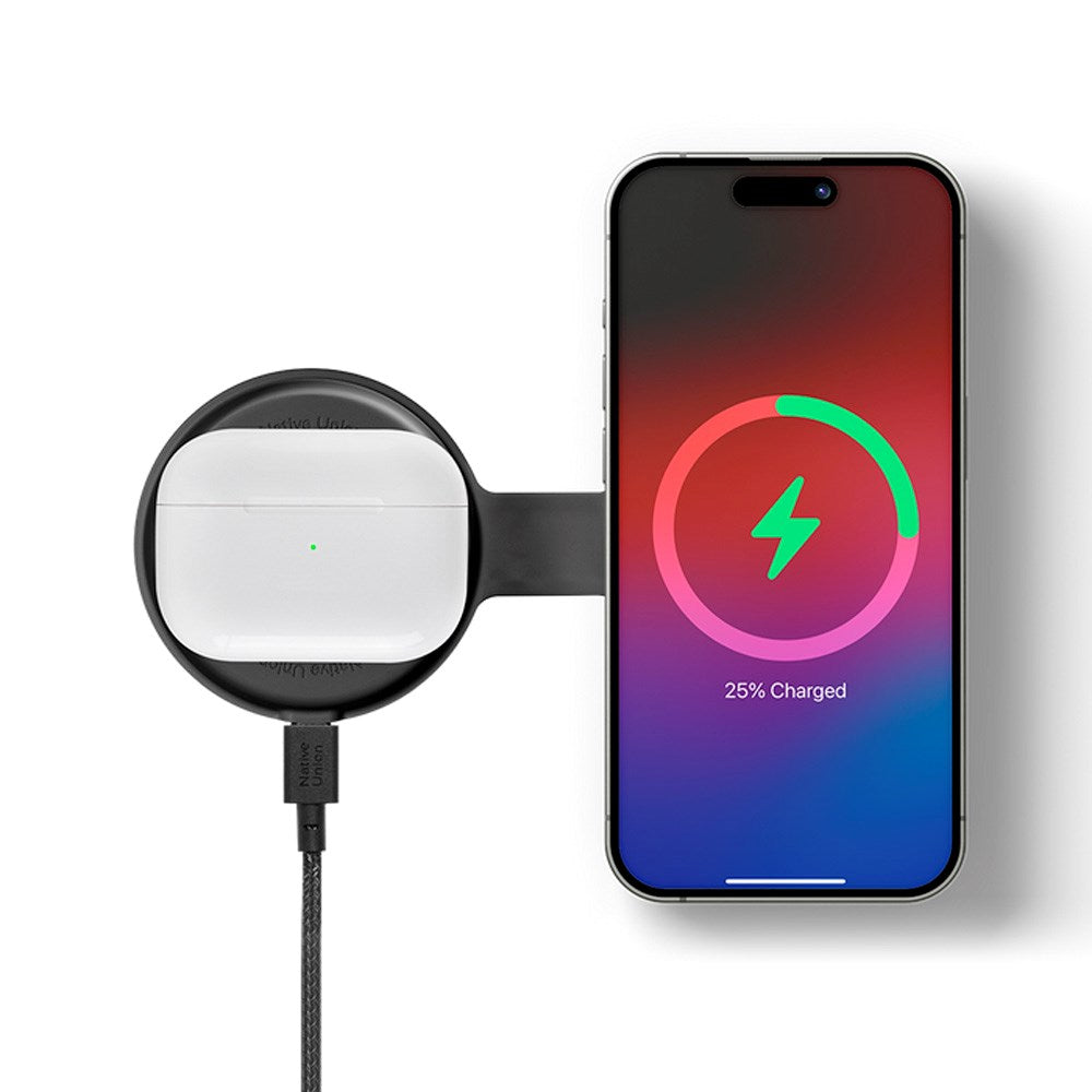 Native Union Voyage 2-in-1 Qi2 Wireless Charger - Black